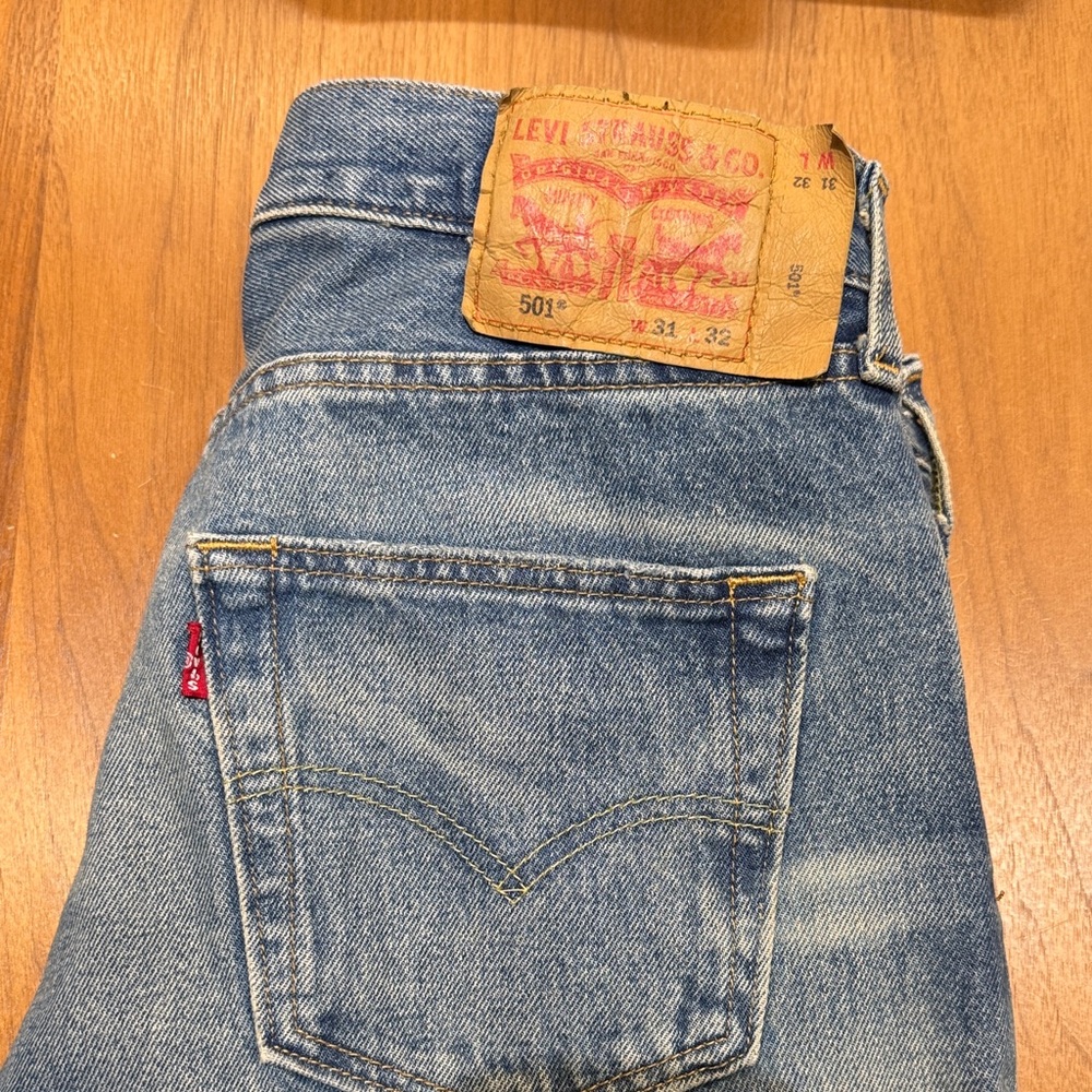 Levi's Light Blue Denim Jeans with Tan Stitching